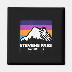Stevens Pass Washington Mountain Skiën Snowboardi Magneet