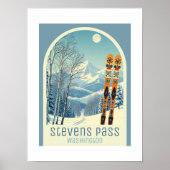 Stevens Pass Washington ski vacation Poster (Voorkant)
