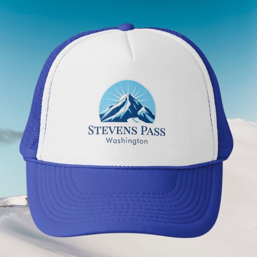 Stevens Pass Washington skioord Hoed Trucker Pet