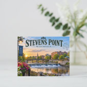 Stevens Point Wisconsin Briefkaart (Staand voorkant)