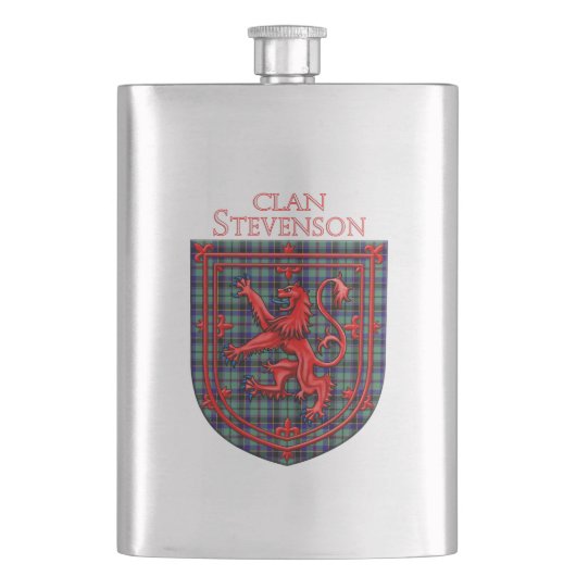 Stevenson Tartan Scottish Pset Lion Rampant Flacon (Voorkant)