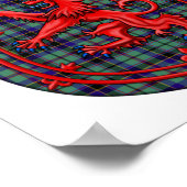 Stevenson Tartan Scottish Pset Lion Rampant Poster (Hoek)