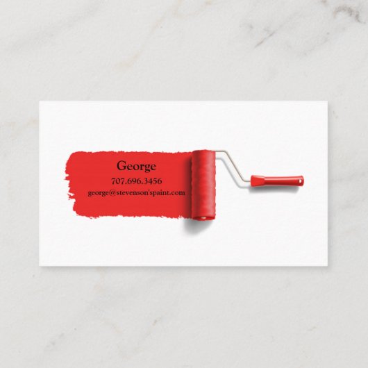 Stevenson's schilderende Co. Paint Brush Roller &  Visitekaartje (Achterkant)