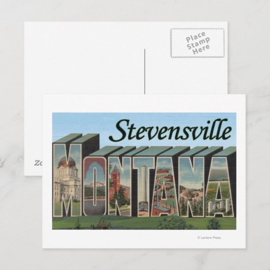 Stevensville, Montana Briefkaart (Voorkant / Achterkant)