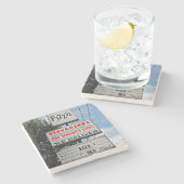 Steverino's, Athene, Georgia, Marble Stone Onderze Stenen Onderzetter (Zijkant)