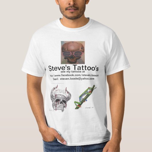 Steve's Tattoo promo-shirt T-shirt (Voorkant)
