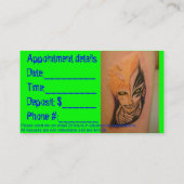 Steve's Tattoo visitekaartje Afsprakenkaartje (Achterkant)