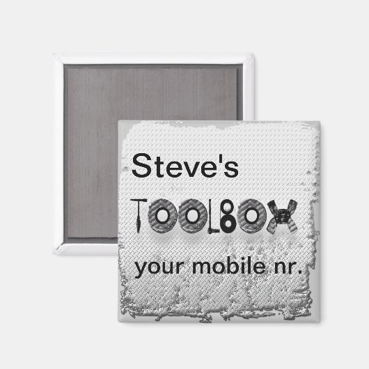 Steve's toolbox magneet (Voorkant / Achterkant)