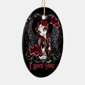 "Stevie" Gothic Valentijn Tattoo Angel Ornament (Rechts)