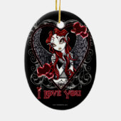 "Stevie" Gothic Valentijn Tattoo Angel Ornament (Achterkant)
