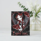 Stevie Red Angel Valentijnsdag Briefkaart (Staand voorkant)