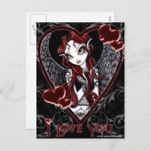 Stevie Red Angel Valentijnsdag Briefkaart (Voorkant / Achterkant)