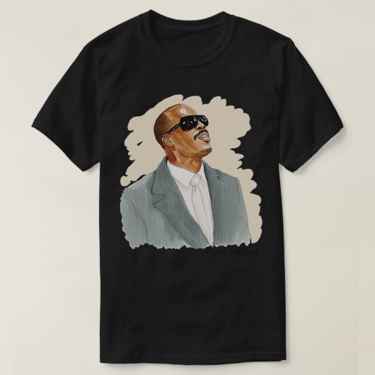 Stevie Wonder Fan Art 1 T-shirt (Design voorkant)