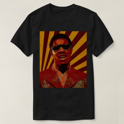 Stevie Wonder retro stijl T-shirt (Design voorkant)