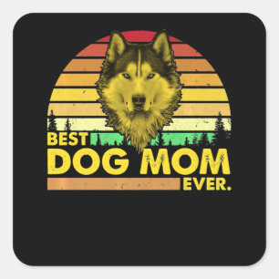 stevig Beste Husky Moeder ooit Hond Mama Vierkante Sticker