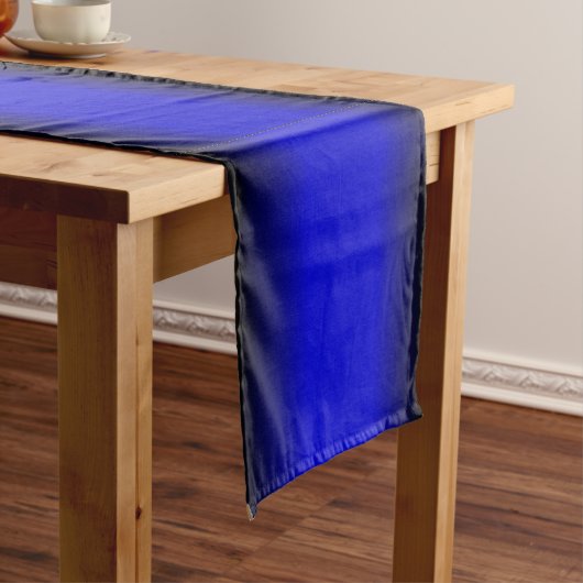 Stevig Elektrisch Blauw Lange Tafelloper (Voorbeeld)