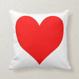 Stevig helder rood Schattige hart Kussen