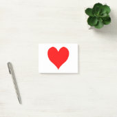 Stevig helder rood Schattige hart Post-it® Notes (Kantoor)