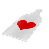 Stevig helder rood Schattige hart Snijplank (Hoek)