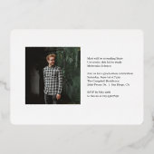 Stevig jaar folie afstudeeruitnodiging uitnodiging (Achterkant)