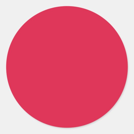 Stevig karmozijn ronde sticker (Voorkant)