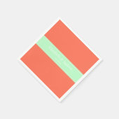 Stevig Koraal, Mint Lint Naam Monogram Servetten (Hoek)