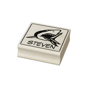 Stevig Lijst & afbeelding - HAAI + ideeën Rubberstempel