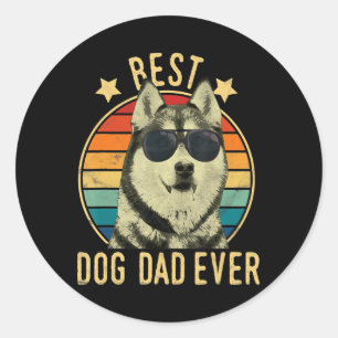 stevig   Mannen beste hondenvader ooit Siberische  Ronde Sticker