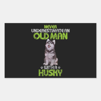 stevig |Mannen Vintage onderschat nooit een oud Ma Rechthoekige Sticker