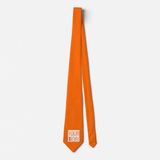 stevig neon sinaasappel - voeg logo toe stropdas (Voorkant)