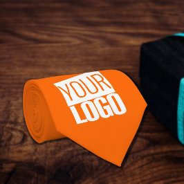 stevig neon sinaasappel - voeg logo toe stropdas