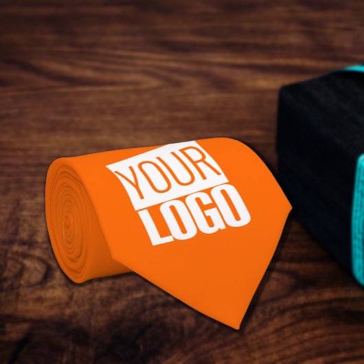 stevig neon sinaasappel - voeg logo toe stropdas