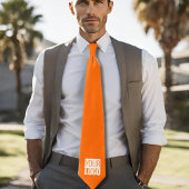 stevig neon sinaasappel - voeg logo toe stropdas