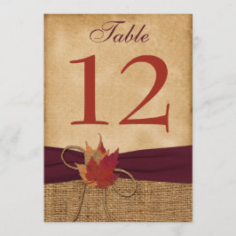 STEVIG NEP Jute Tafelnummerkaart - Wijn Kaart