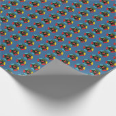 Stevig Portugees Kerstbundel patroon Cadeaupapier (Hoek)