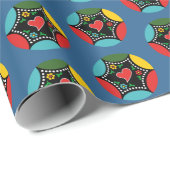 Stevig Portugees Kerstbundel patroon Cadeaupapier (Rol Hoek)