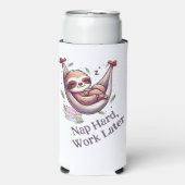 Stevig Slapen Luiaard Seltzer Blikjeskoeler (Seltzer Voorkant)