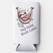 Stevig Slapen Luiaard Seltzer Blikjeskoeler (Voorkant)