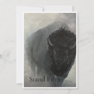 Stevig Staan Bizon Inspirerende Kunstkaart