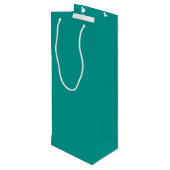 Stevig Tealgroen Wijn Cadeautas (Achterkant Gekanteld)
