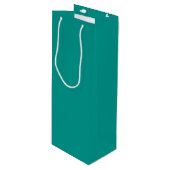 Stevig Tealgroen Wijn Cadeautas (Voorkant Gekanteld)