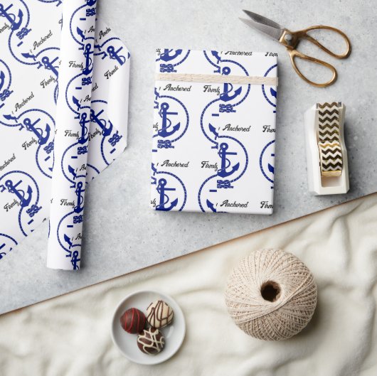 Stevig verankerd nautisch anker kustkunstwerk cadeaupapier (Crafts)