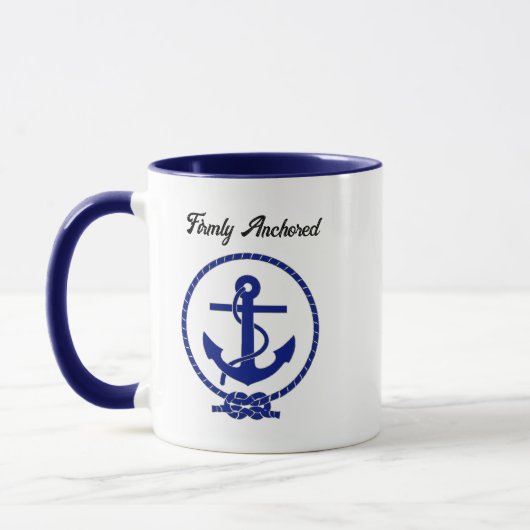 Stevig verankerd nautisch anker kustkunstwerk mok (Links)