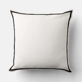 Stevig Wit met Zwart en Zwart, Wit Omgekeerde Kussen