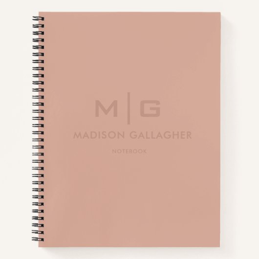 Stevig zachte lichtpaste Terracotta Roze Rood Roze Notitieboek (Voorkant)