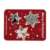 Stevige, aangepaste foto's met rode lak voor kerst magneet (Horizontaal)