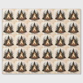 "Stevige achtergrond kampvuur" Cadeaupapier (Vlak)