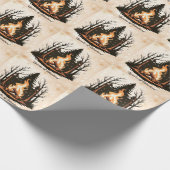 "Stevige achtergrond kampvuur" Cadeaupapier (Hoek)