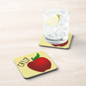 Stevige Apple Plastic onderzetters met kurk terug (Rechterzijde)