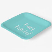 Stevige Aquamarine Verjaardags Papieren Borden Papieren Bordje (Gebogen)